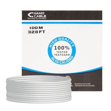 Bobina de cabo FTP RJ45 CAT6 Nanocable 100M de cobre
