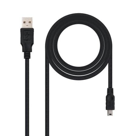 Cabo USB 2.0 NANO CABLE / MiniUSB Macho / 50cm / Preto / 10.01.0400