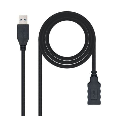 Cabo USB 3.0 Nanocable Tipo A/M-A/F 1 M Preto