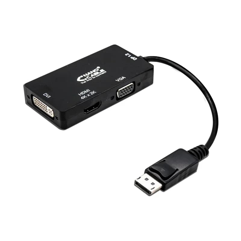 Nanocable Conversor DisplayPort para VGA/DVI/HDMI