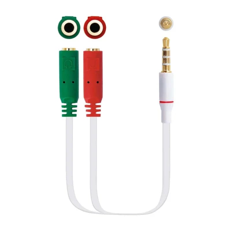 NanoCable Cabo Áudio 1x Jack 3.5mm Macho > 2x Jack 3.5mm Fêmea 0.2m