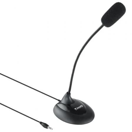 TooQ Microfone Multimédia Flexível Jack 3,5mm (Preto) - TQMM213