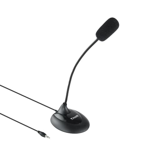 TooQ Microfone Multimédia Flexível Jack 3,5mm (Preto) - TQMM213
