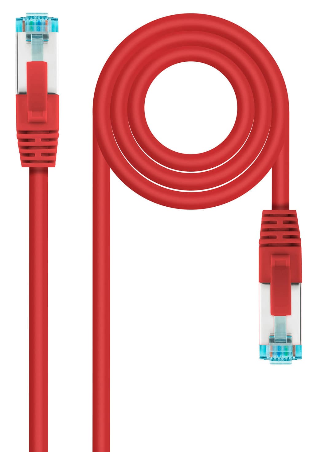 Cabo de Rede Nanocable RJ45 LSZH CAT.7 600MHZ SFTP AWG26 30 CM Vermelho