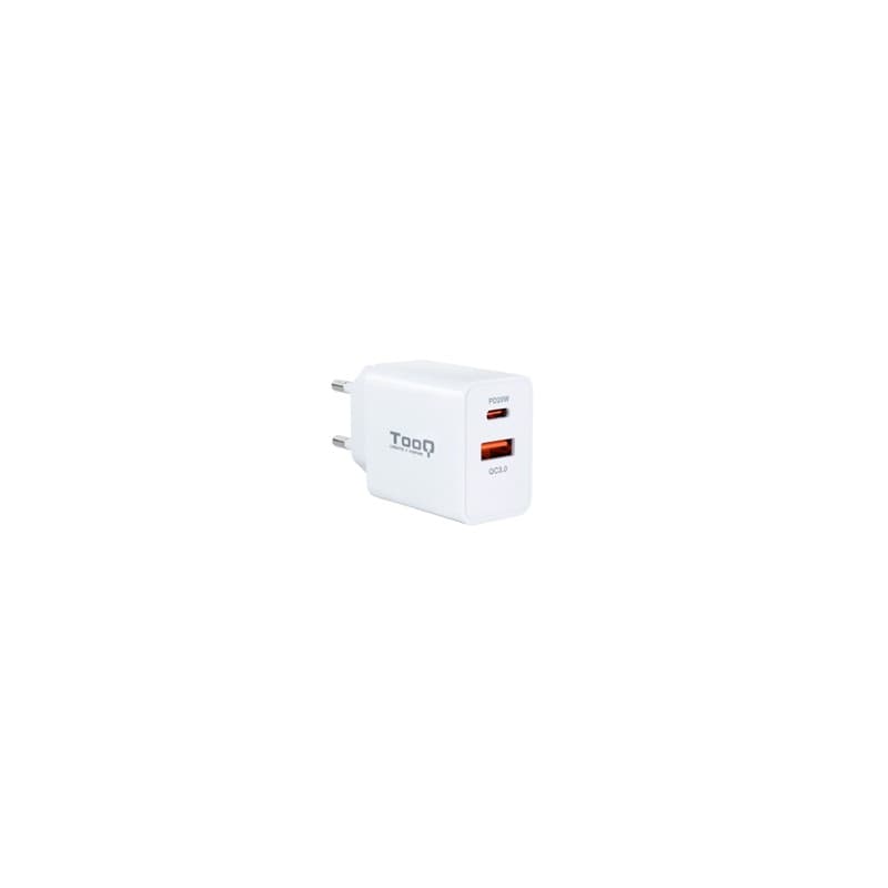 TooQ Carregador de Parede 1 x USB Tipo-C 1 x USB - 20W