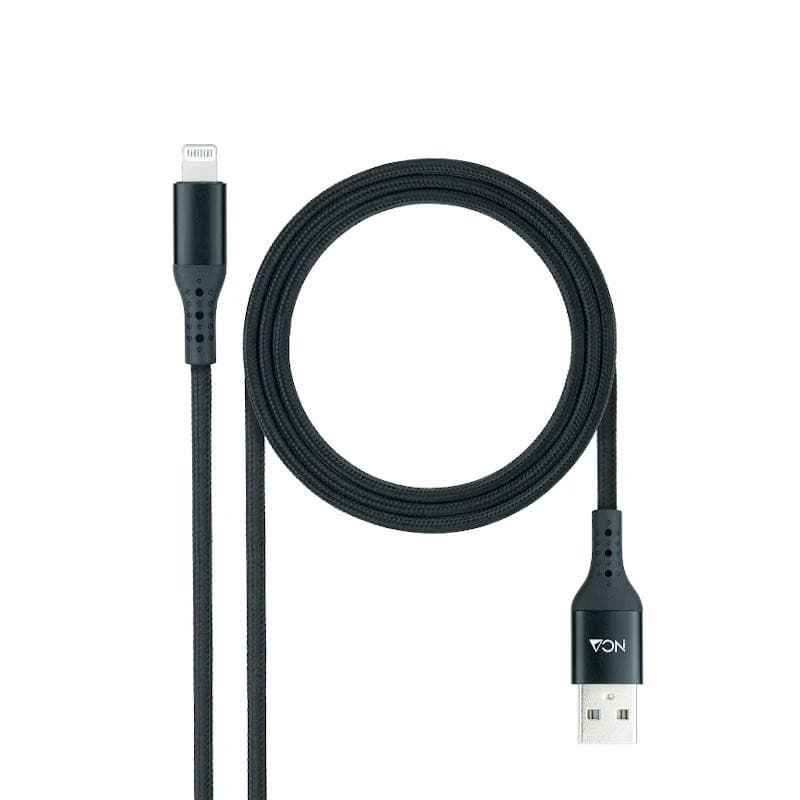 Cable USB 2.0 Lightning Nanocable / 1m / Preto / 10.10.0401-COBK