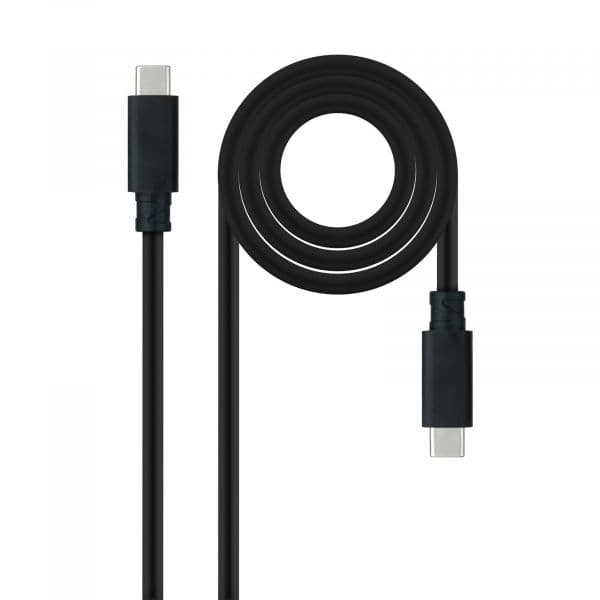 Nanocable 10.01.4100 cabo USB 0,5 m USB 3.2 Gen 2 (3.1 Gen 2) USB C Preto