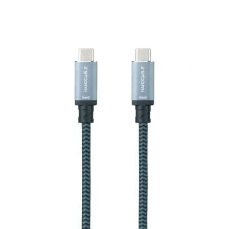 Nanocable 10.01.4102-COMB cabo USB 2 m USB 3.2 Gen 2 (3.1 Gen 2) USB C Preto, Cinzento