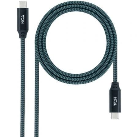 Cabo USB 3.2 Tipo-C Nano Cable / 2m / Cinza e Preto / 10.01.4302-COMB