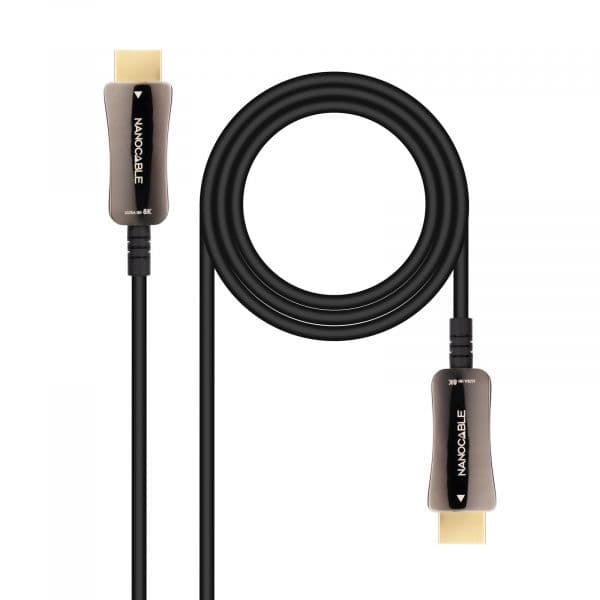 Nanocable Cabo HDMI 2.1 AOC 8K HDMI Macho - HDMI Macho 15m Black