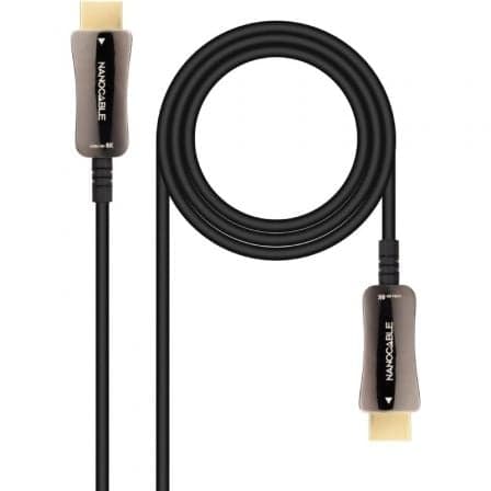 Nanocable Cabo HDMI 2.1 AOC 8K HDMI Macho - HDMI Macho 20m Black
