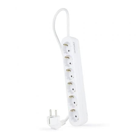 Nanocable Extensão com 6 Tomadas Tipo F 1.4m Branco