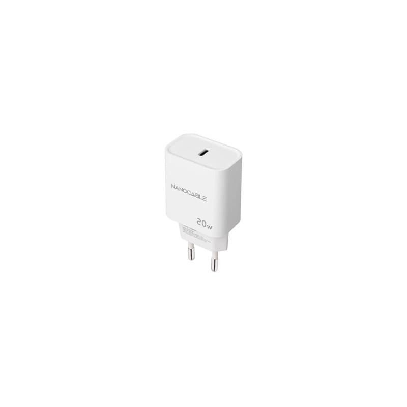 Nanocable Carregador USB-C/PD 20W Branco