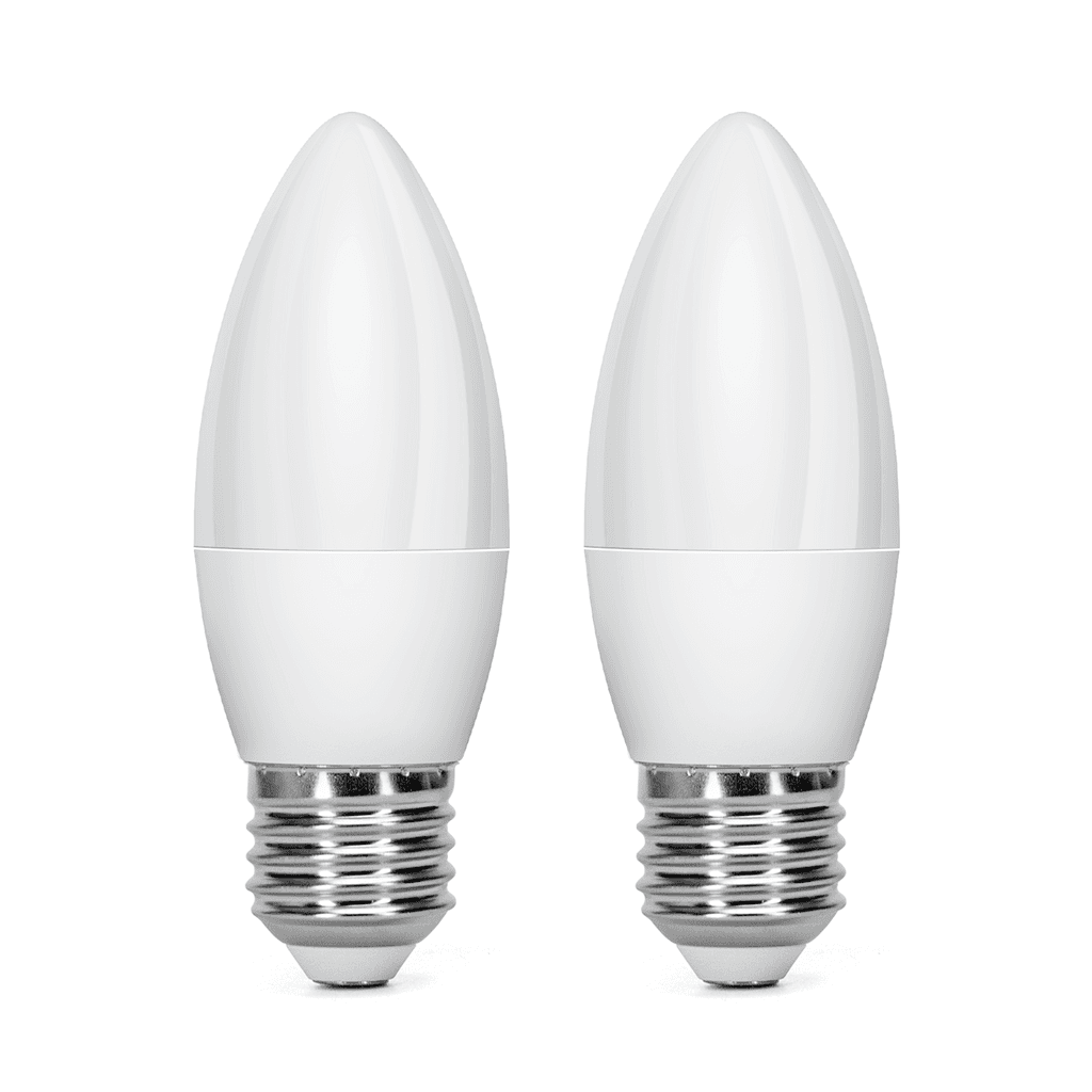 LED E27 6W C37 2PCS