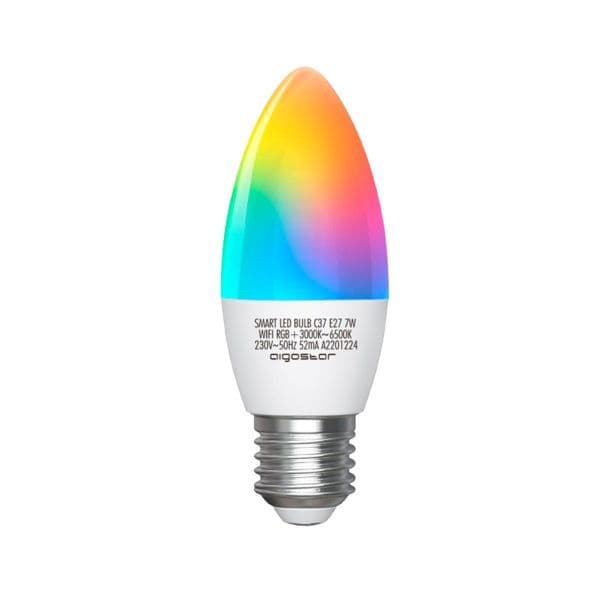 Aigostar Lâmpada led Wifi Inteligente Rgb E27 C37 7W - 10RFL