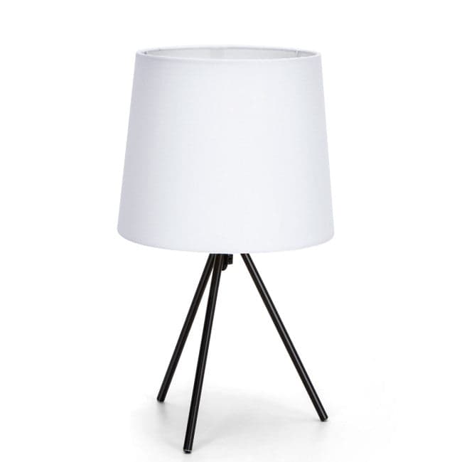CANDEEIRO DE MESA EM METAL BRANCO