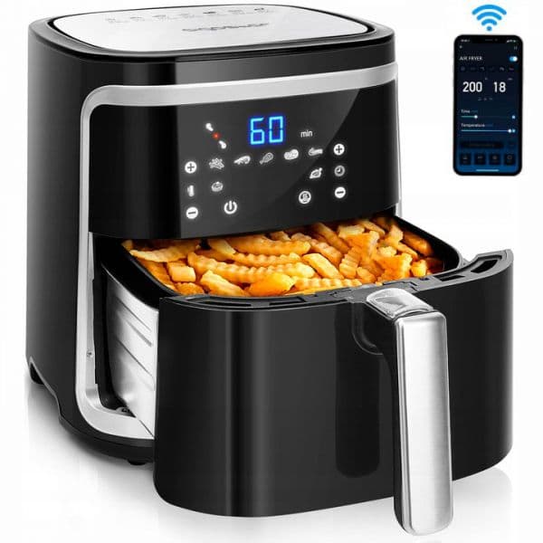 Fritadeira Aigostar Elétrica Air Fryer 1900W 7L WiFi Cube Smart - 44941