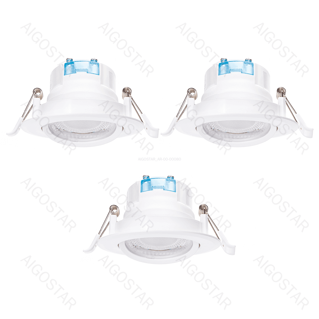 E6 LED MONTADO PARA BAIXO COM ÂNGULO AJUSTÁVEL (3 PCS) LUZ AMAREL