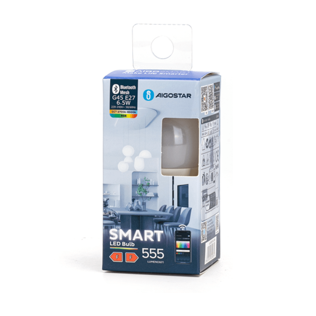 BLUETOOTH MESH G45 E27 6.5W CAIXA DE JANELA