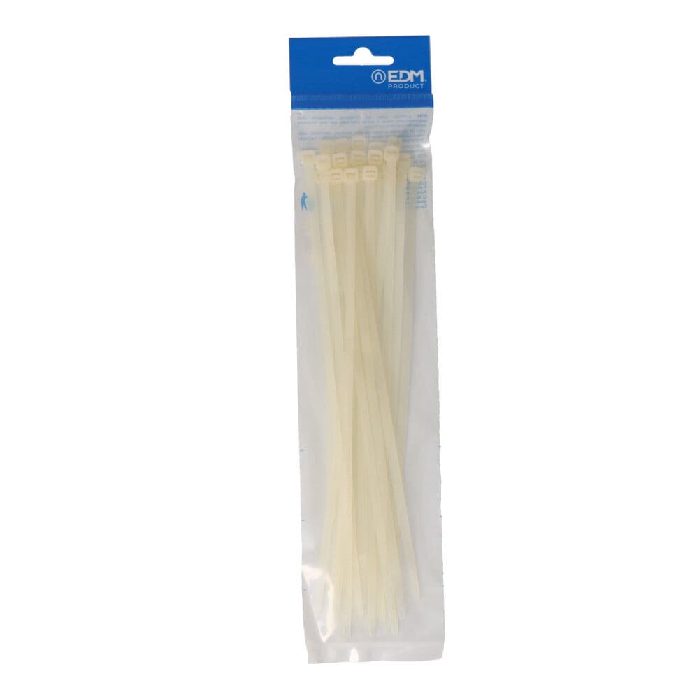 Abraçadeiras natural 250x4,8mm nylon de alta qualidade (blister 25 unid.) edm