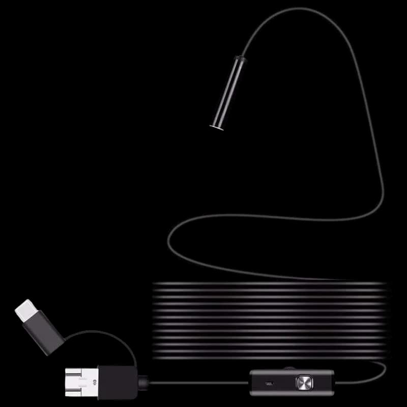 Endoscópio Digital 3 em 1 para Smartphone – 7 mm, 1 Metro LED