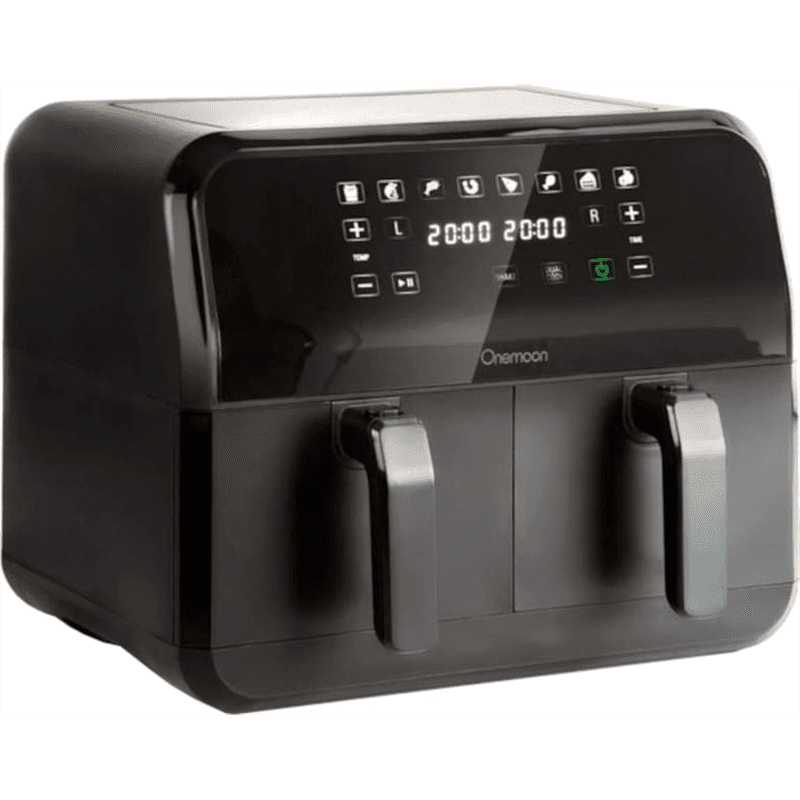 Fritadeira Onemoon D8 Air Fryer Dupla Cesta 4L + 4L Preta