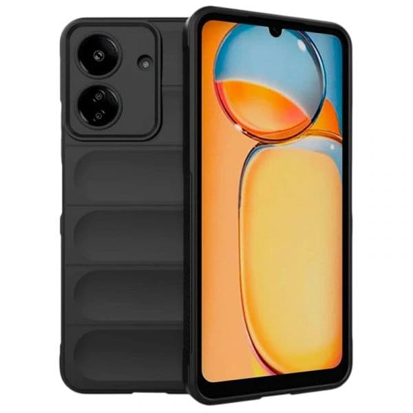 Crococase Capa Silicone Wave para Xiaomi Redmi 13C / Poco C65 Black