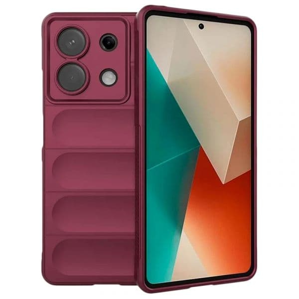 Crococase Capa Silicone Wave para Xiaomi Redmi Note 13 5G Bordeaux