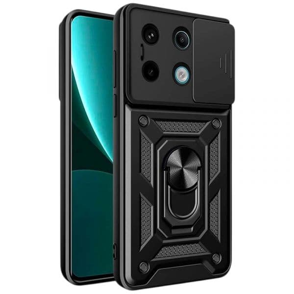 Crococase Capa Armadura Militar para Xiaomi Redmi Note 13 Pro 5G Black