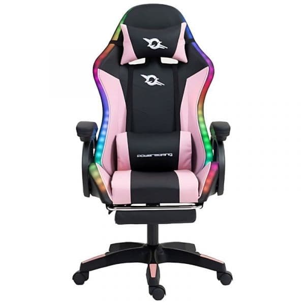Cadeira Gaming Powergaming 813 RGB Black and Pink