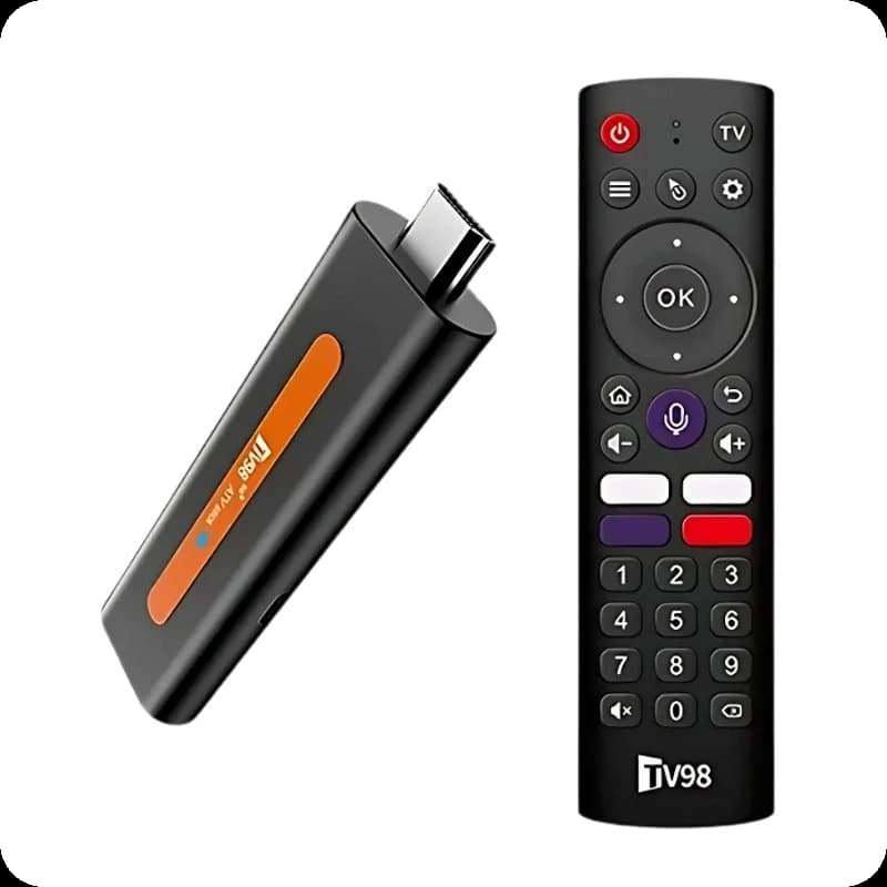 TV98 ATV Stick H618 2GB/16GB Android 14 Preto - Android TV