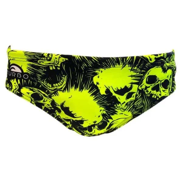 Turbo Skull Punk Swimming Brief Amarelo,Preto 5XL Homem