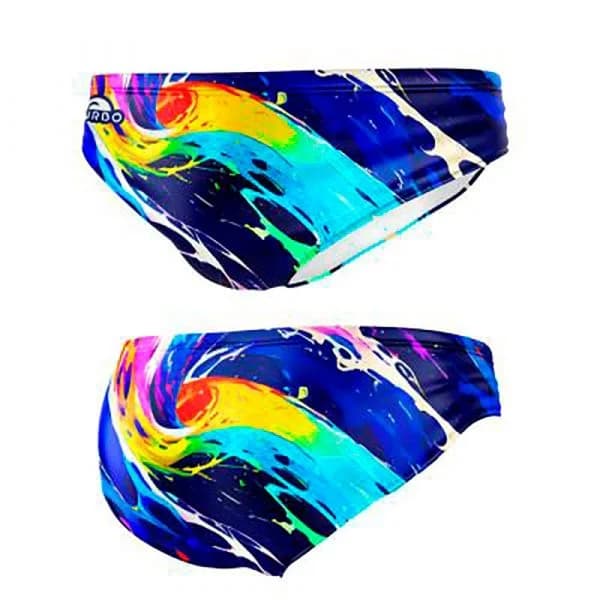 Turbo Paint Vortex Swimming Brief Colorido 5XL Homem
