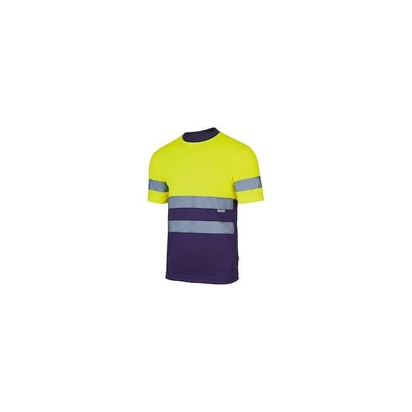 Velilla T-shirt Bicol Av Amarelo/navy Xl