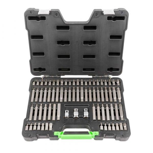 Jbm Bit Case Hexagonal. Xzn. Ribe. Torx And Torx Inv 75 Pieces Prateado