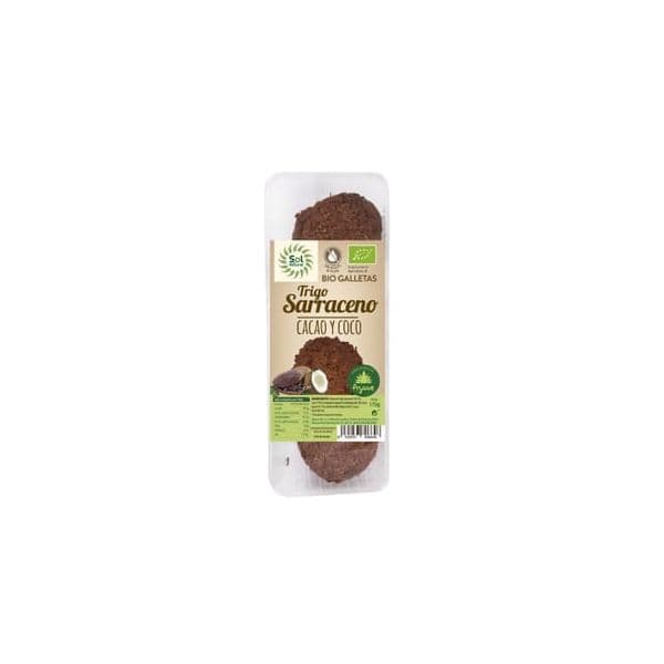 Sol Natural Bolachas de Trigo Sarraceno e Côco-Cacau Bio 175g