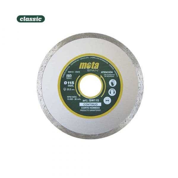 Mota Disco Diamantado Liso Humedo 115MM CLP18 SW115-P