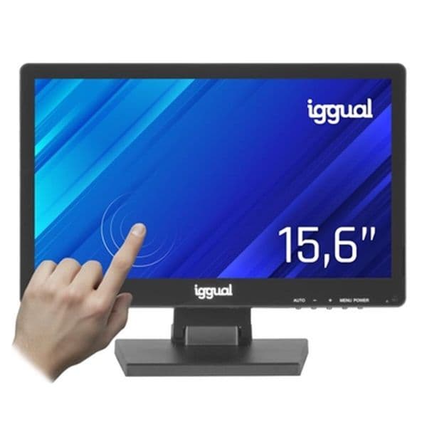 Iggual IGG319857 Touch Capacitivo 15.6´´ HD+ LCD 75Hz com VGA, HDMI e USB Preto