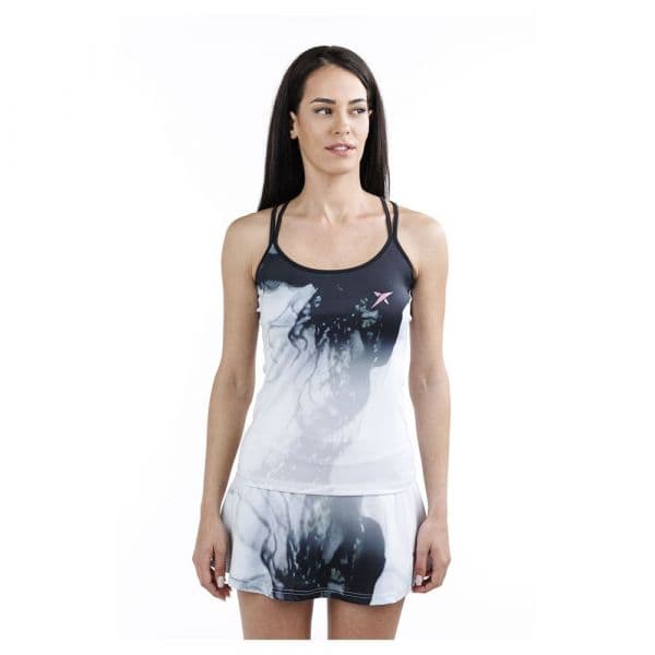 Drop Shot Dafra Sleeveless T-shirt Branco,Preto 2XL Mulher