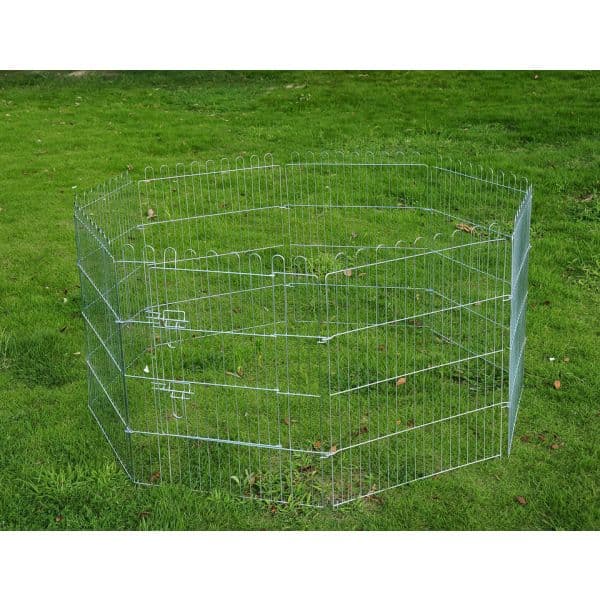 PawHut Parque Animais de Estimação Vedação Curral 8 63 x 76 cm + Porta Treino