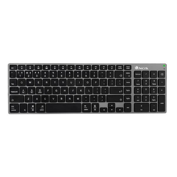Teclado NGS Bluetooth Fortune Recarregavel Bateria Cinza - 04.826.002.00310
