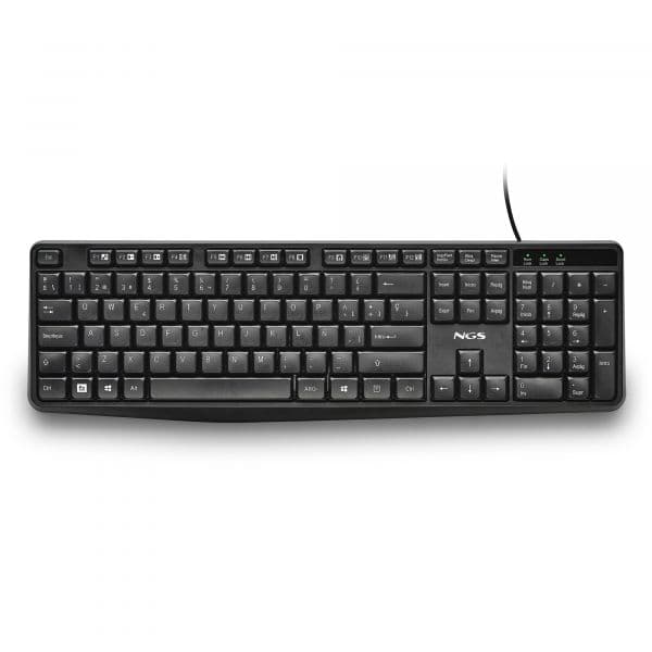 Teclado NGS Funky V4 QWERTY Espanhol Preto