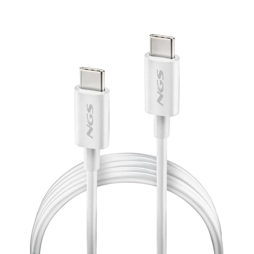 NGS ZYRO 60W-1 Cabo USB 2.0 Tipo C Macho - Tipo C Macho 1m Branco