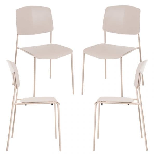 Presentes Miguel Conjunto 4 Cadeiras Chiel Beige