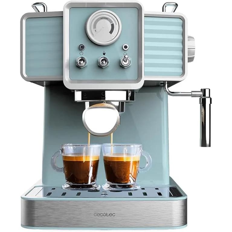 Máquina de Café Expresso Cecotec Vintage 20 Tradizionale Azul Claro