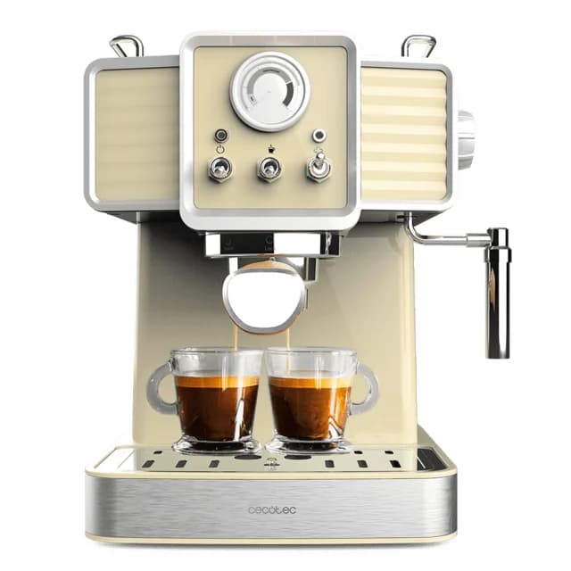 Máquina de Café Expresso Cecotec Vintage 20 Tradizionale Amarela Claro