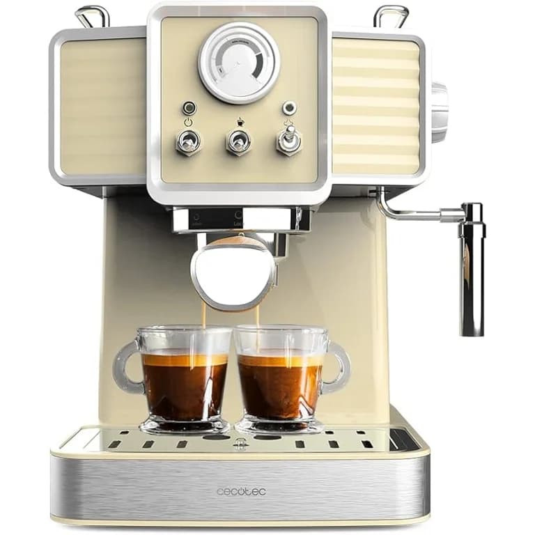 Máquina de Café Expresso Cecotec Vintage 20 Tradizionale Amarela Claro