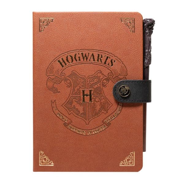 Grupo Erik Caderno A5 Pautado 90 Folhas Harry Potter com Caneta Varinha