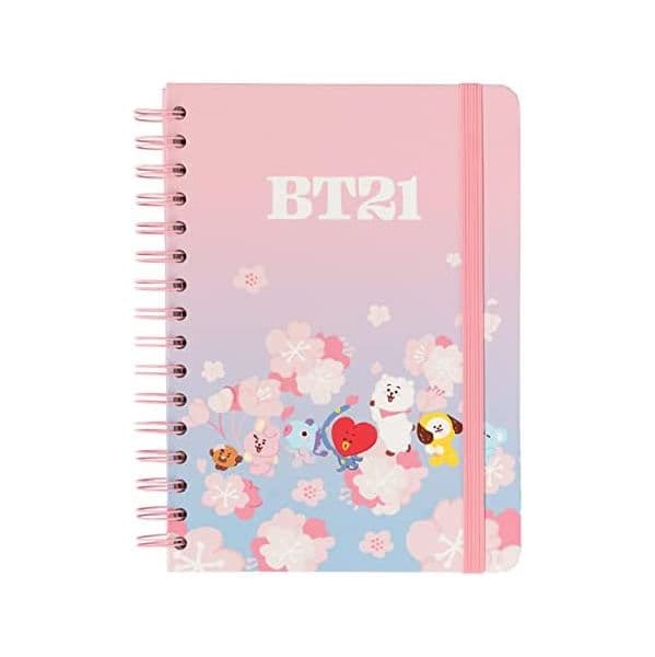 Grupo Erik Caderno BT21 Pontilhado A5 Espiral 180 Folhas Rosa