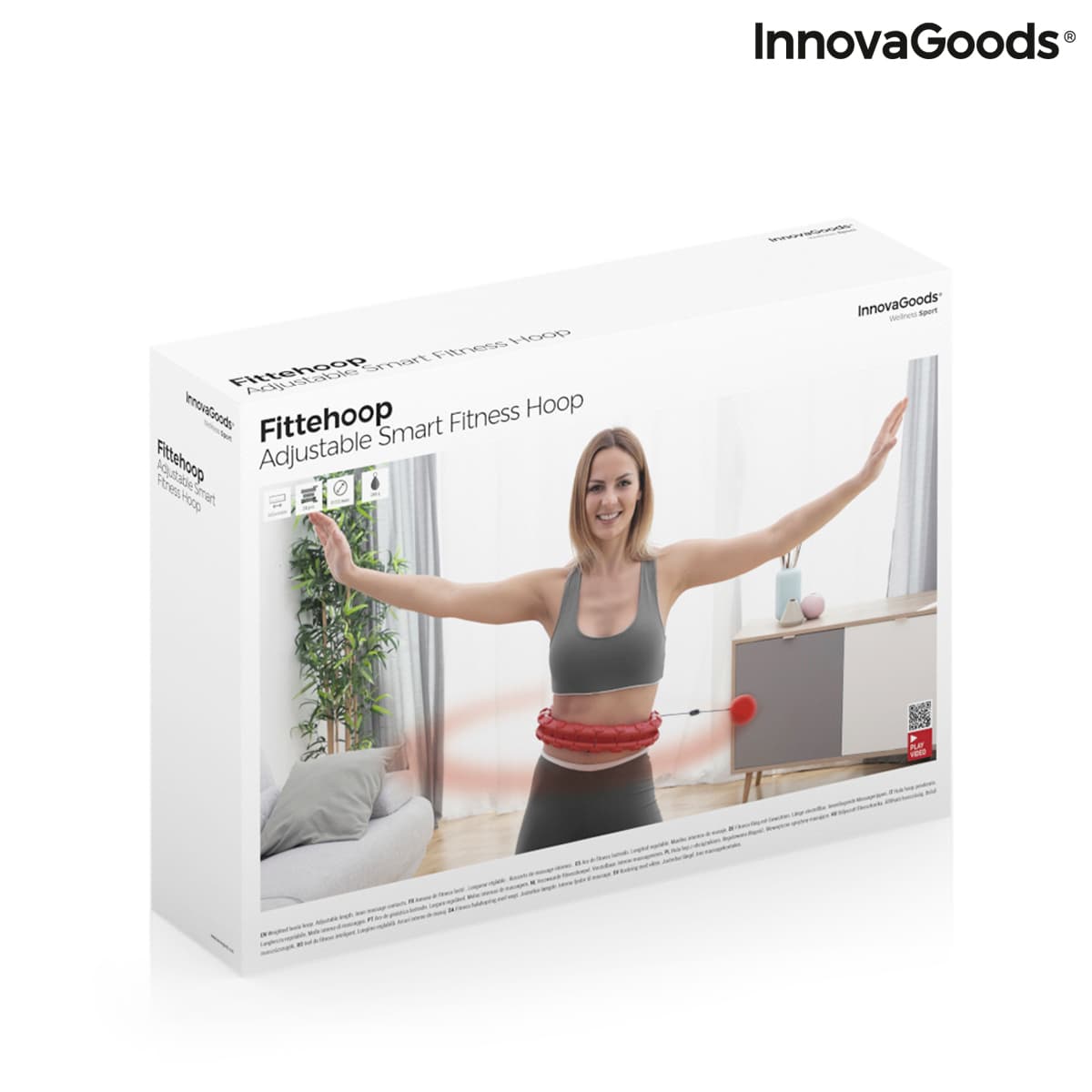 Aro de Fitness Inteligente Ajustável com Peso Fittehoop InnovaGoods